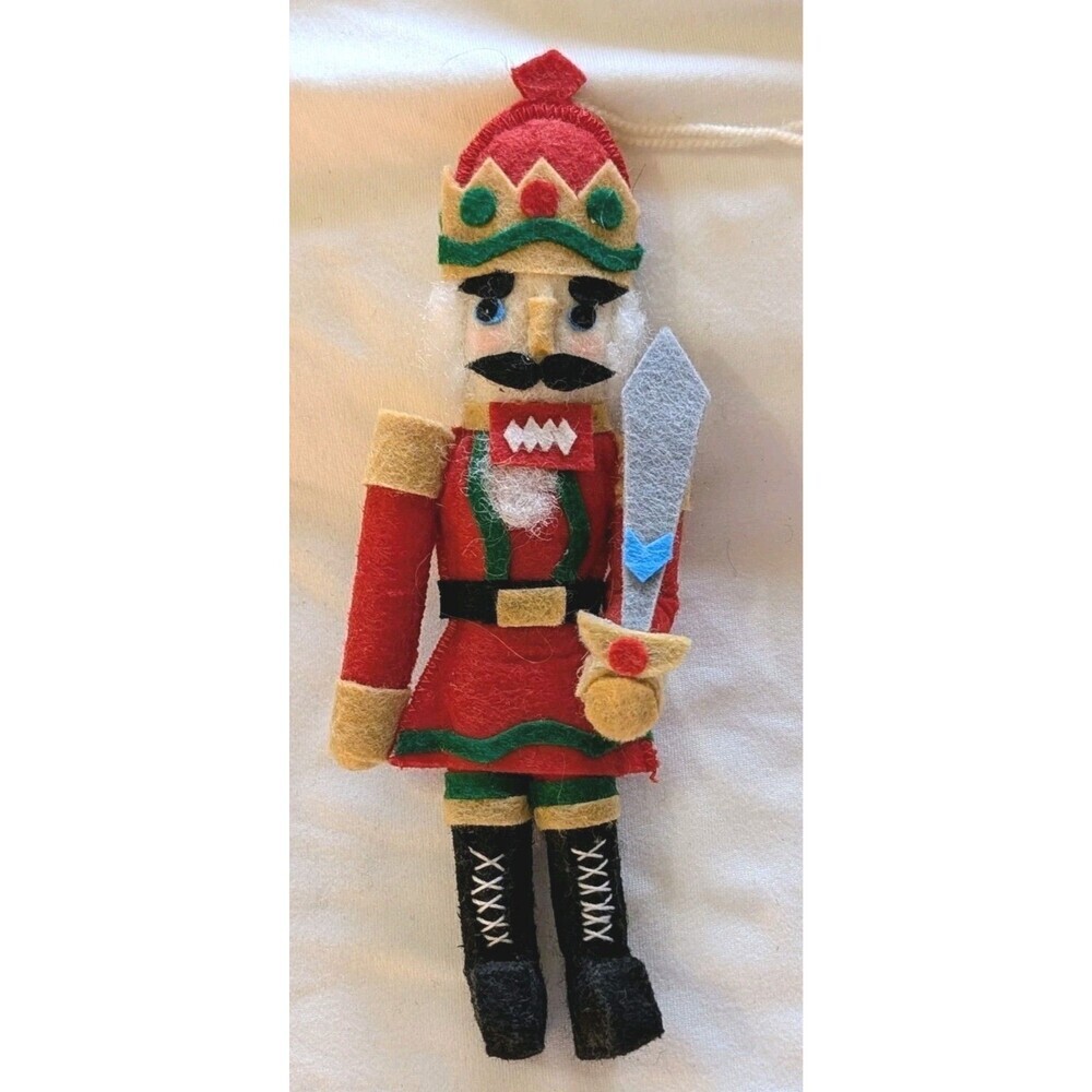 Silk Road Bazaar Nutcracker Prince Felt Christmas Ornament Holiday Decor NWT